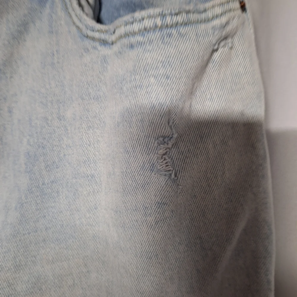 Abercrombie & Fitch Light Blue High Rise Distressed Jeans